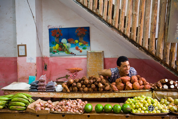 Beautiful colours fruit stall Havana