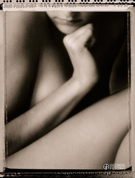Nude gril photographed with Polaroid film