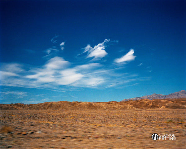 120km's per hour passenger window Death Valley