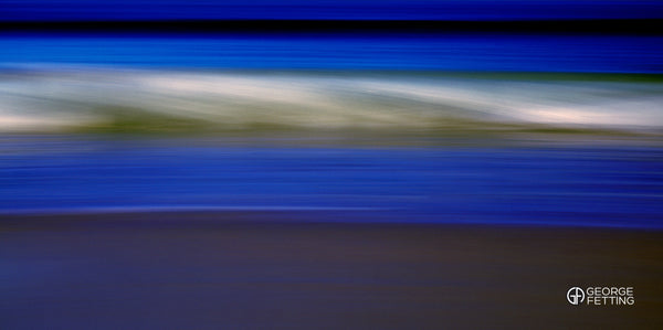 Breaking wave in motion Bondi Beach 