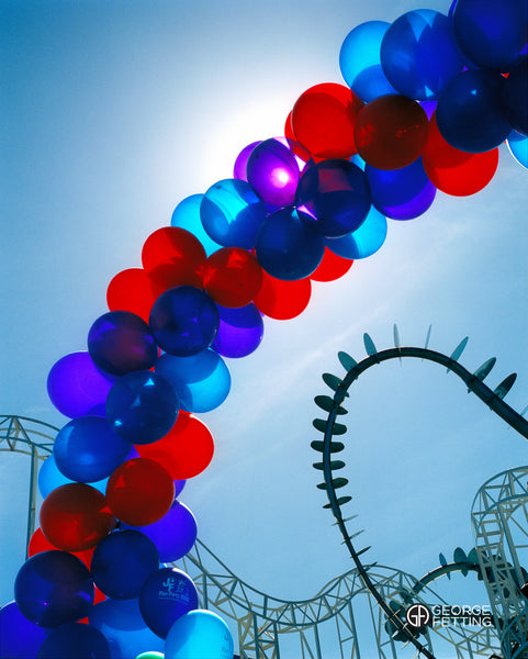 Colourful abstract design Santa Monica Pier