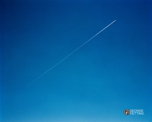 High over the Nevada desert an airliner leaves it's mark